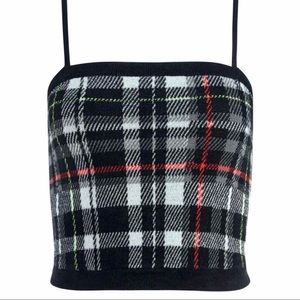 Alice + Olivia “Alison Plaid Tank Top”